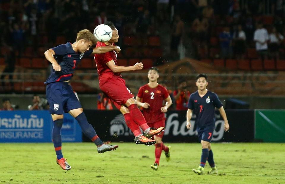 Trọng Hoàng chính là một trong những chốt chặn quan trọng của Việt Nam khi thi đấu ấn tượng dù mới trở lại sau chấn thương. (Ảnh: Nguyên An/Vietnam+)