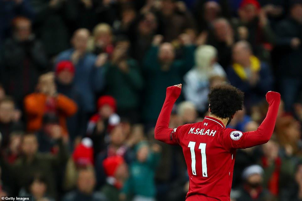 ...khi họ phải nhận bàn thua thứ 5 và người lập công là Salah.