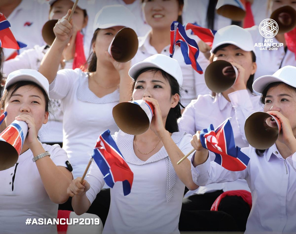Cổ động viên Triều Tiên. (Nguồn: AFC)