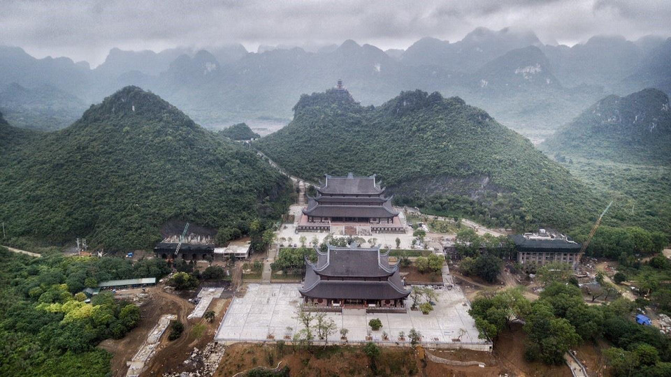 Điện Tam thế nhìn từ trên cao. (Ảnh: Thành Đạt/TTXVN)