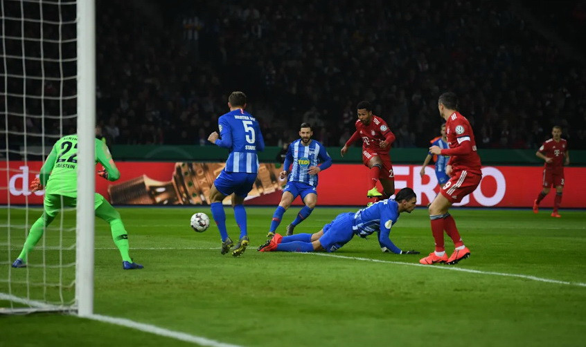 Serge Gnabry đã lập cú đúp ở trận đấu này. (Nguồn: Fcb)