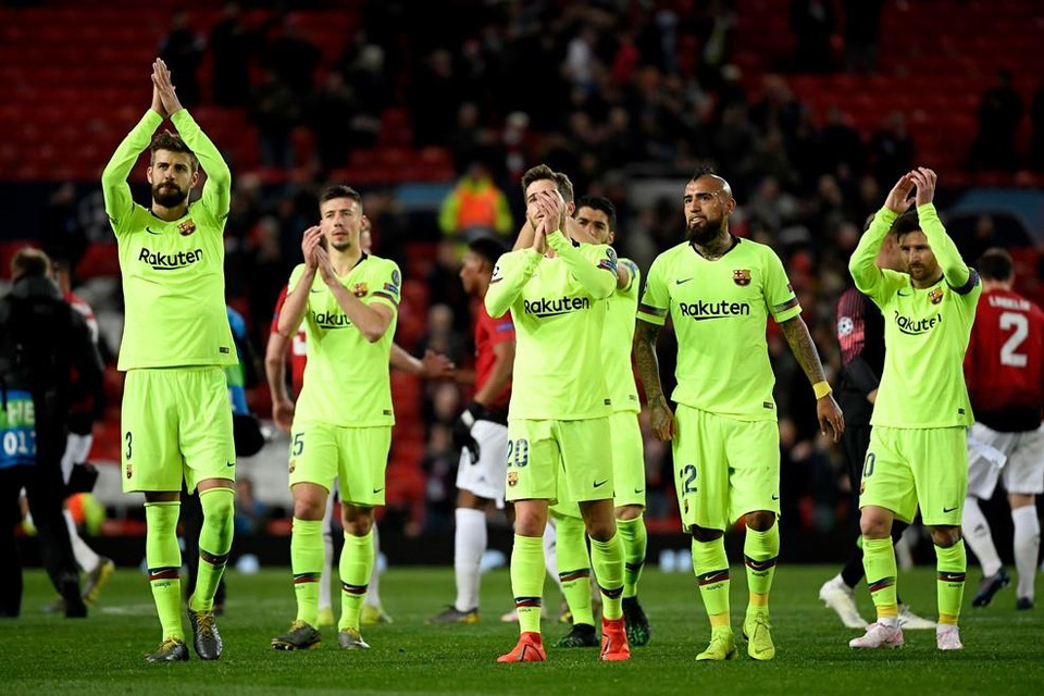 Đây là lần đầu tiên Barcelona đánh bại Manchester United ở sân Old Trafford. (Nguồn: Getty Images)