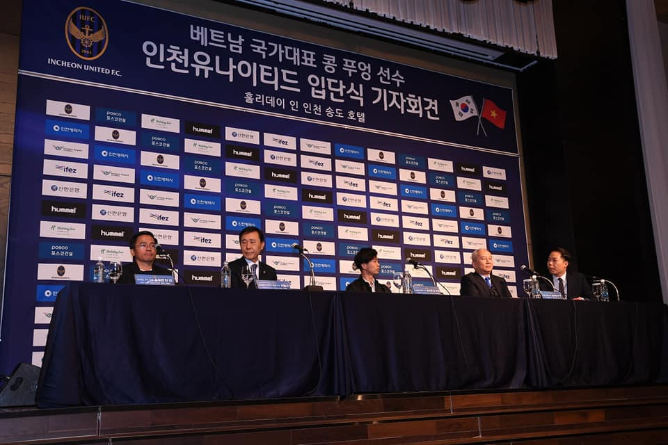 Quang cảnh buổi ra mắt Công Phượng của Incheon United. (Nguồn: incheonutd.com)