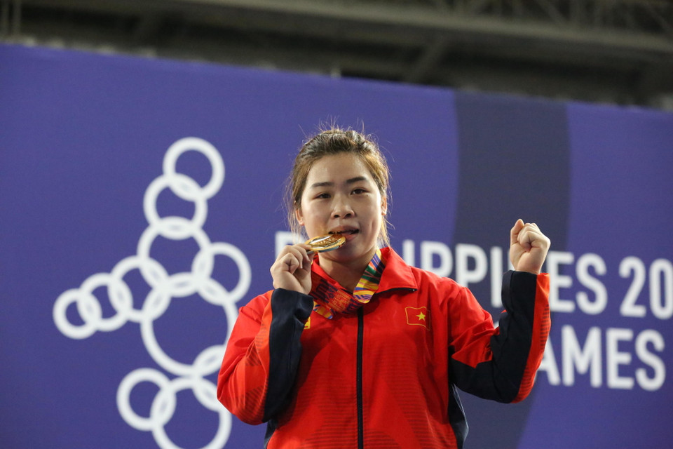 Mục tiêu mà Hoàng Thị Duyên đang đến hướng đến là giành suất tham dự Olympic Tokyo 2020. (Ảnh: Trần Giáp/Vietnam+)