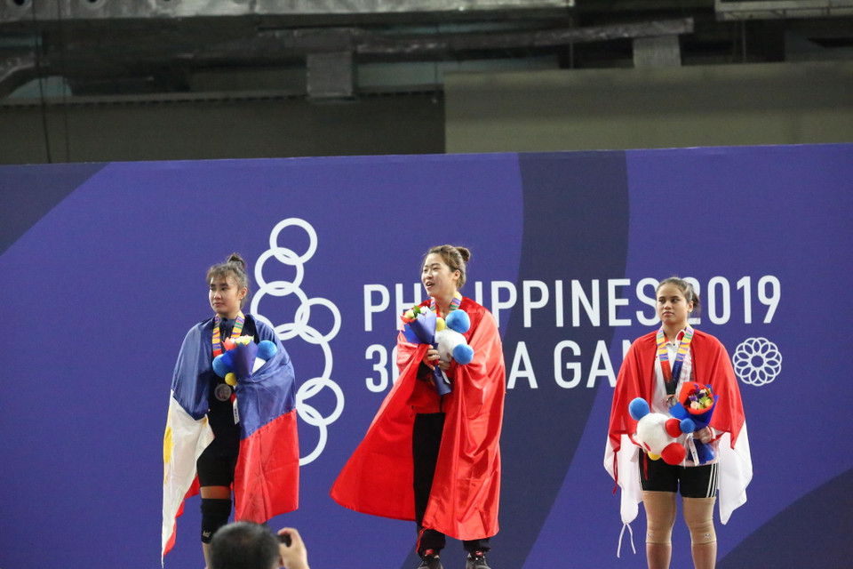 ...qua đó xuất sắc giành được tấm huy chương Vàng SEA Games 30. (Ảnh: Trần Giáp/Vietnam+)