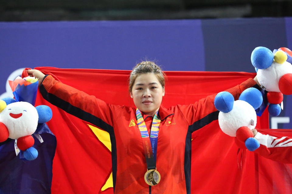 Không những thế, cô gái sinh năm 1996 này còn thiết lập kỷ lục SEA Games. (Ảnh: Trần Giáp/Vietnam+)