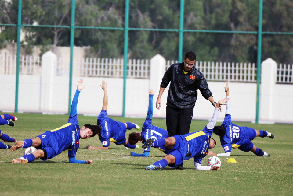 Các cầu thủ đều đang rất nỗ lực tập luyện bởi vòng chung kết Asian Cup 2019 đã đến rất gần. (Nguồn: VFF)