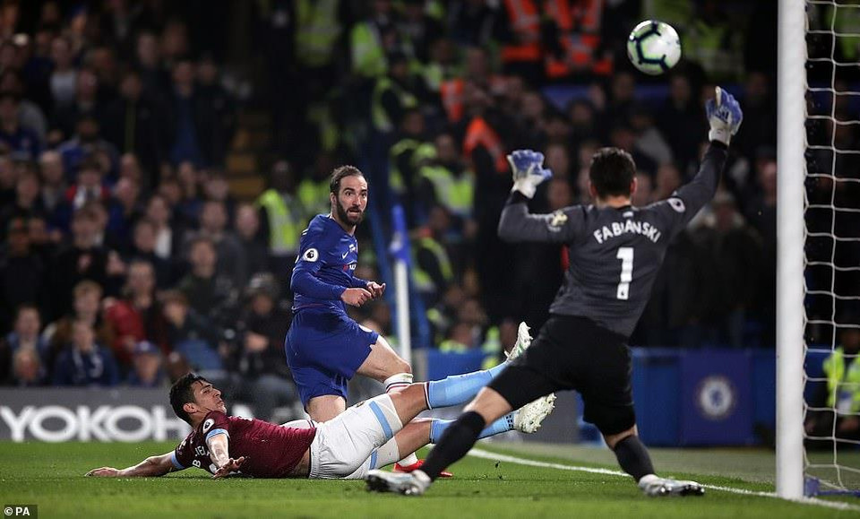 ...nhưng chân sút người Argentina không thể mang về bàn thắng cho đội nhà.