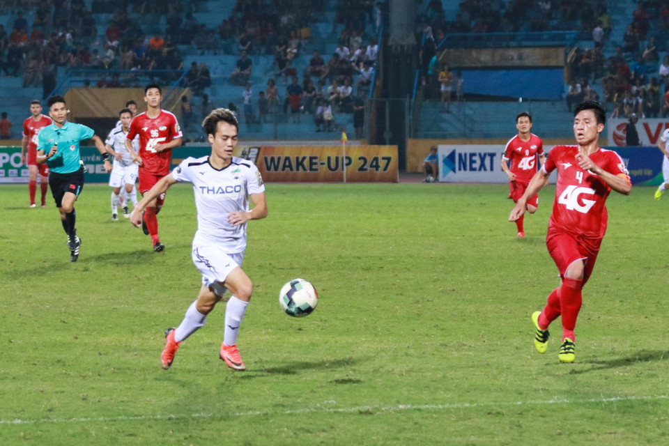 Trên hàng công, Văn Toàn cho thấy mình luôn là mũi nhọn nguy hiểm dù ở Hoàng Anh Gia Lai hay đội tuyển quốc gia. (Ảnh: Nguyên An/Vietnam+)