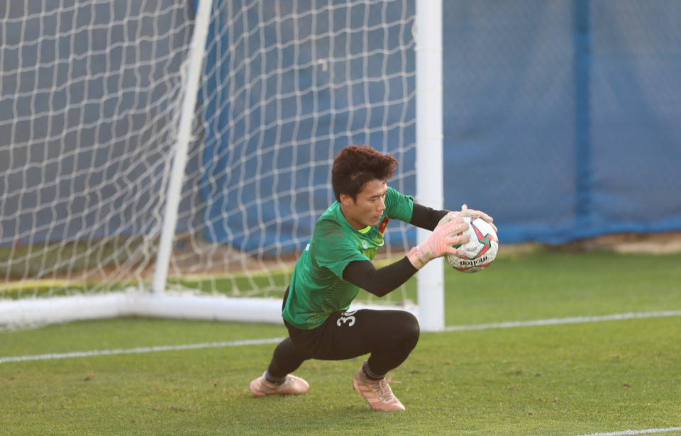 Thủ môn Bùi Tiến Dũng. (Ảnh: Hoàng Linh/TTXVN)