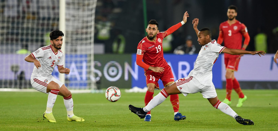 Bahrain (áo đỏ) chính là đội bóng có bàn thắng đầu tiên tại Asian Cup 2019. (Nguồn: AFC)