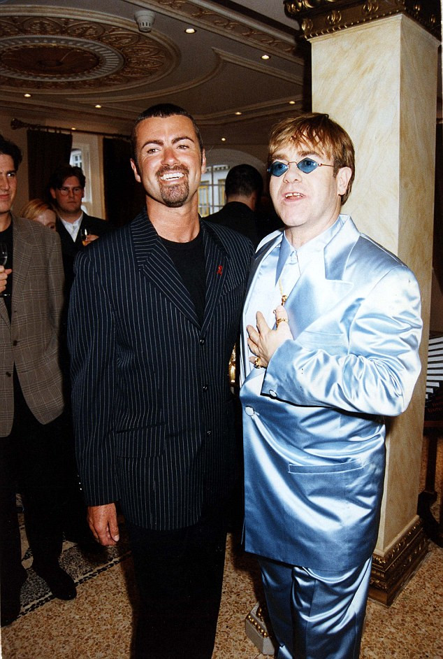 George Michael và huyền thoại âm nhạc Elton John. (Nguồn: Daily Mail)