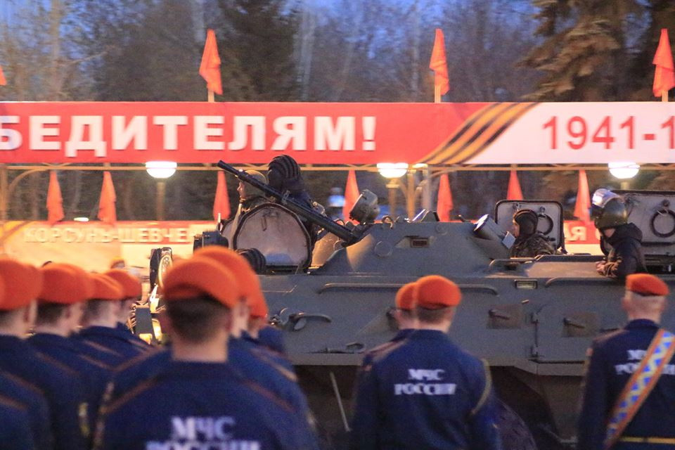 Xe chiến đấu chở quân BTR80 được sử dụng phổ biến trong các đơn vị quân đội Nga. (Ảnh: Trần Hiếu/Vietnam+)