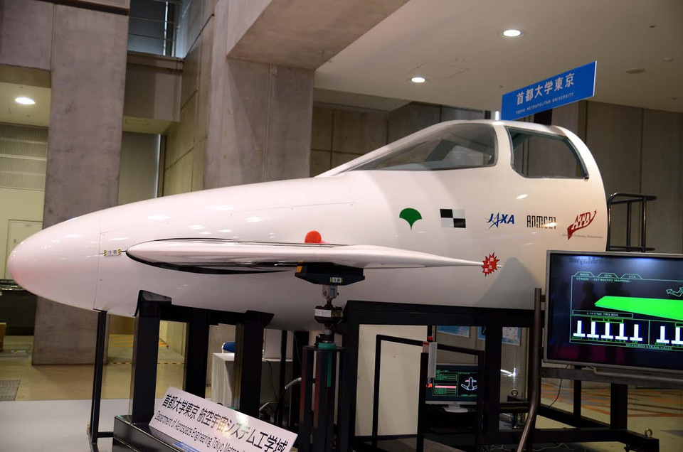 Mô hình đầu tàu vũ trụ do Đại học Tokyo nghiên cứu. (Ảnh: Thanh Hữu-Nguyễn Tuyến/Vietnam+)