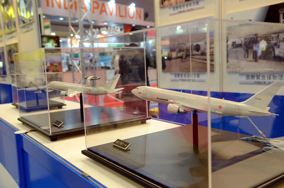 Mô hình chiến đấu cơ của JASDF. (Ảnh: Thanh Hữu-Nguyễn Tuyến/Vietnam+)