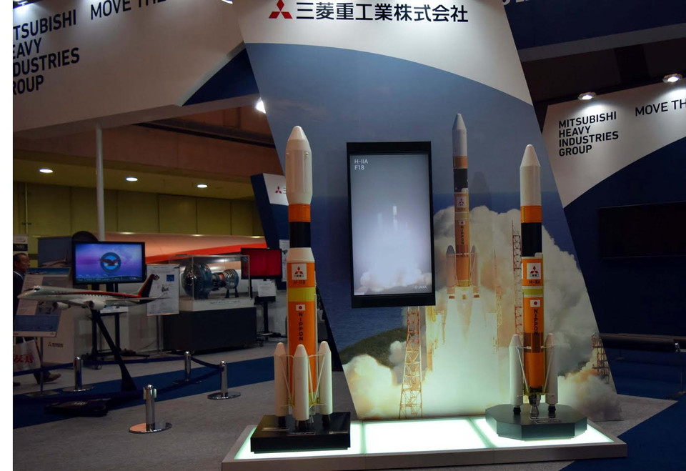 Tên lửa HII A F18 của Mitsubishi. (Ảnh: Thanh Hữu-Nguyễn Tuyến/Vietnam+)