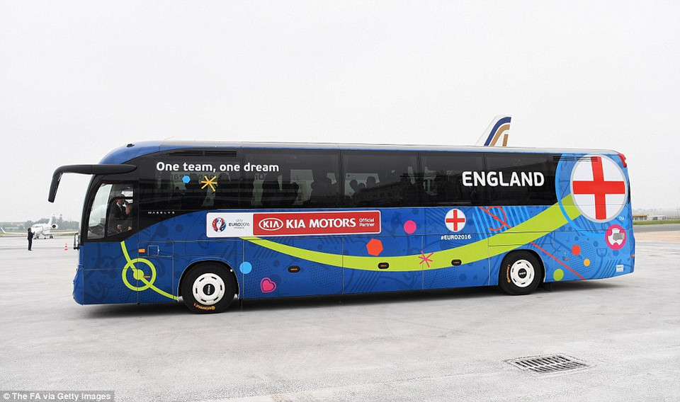 Ngay sau đi đến sân bay Luton, đội tuyển Anh đã về nơi đóng quân tại EURO 2016.