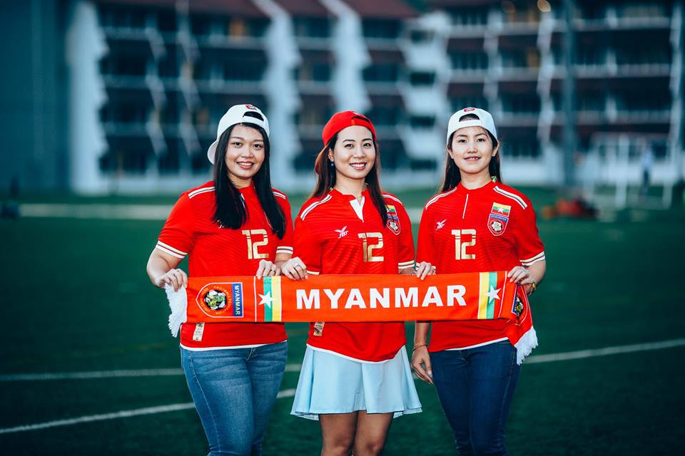 Các nữ cổ động viên xinh đẹp của Myanmar. (Nguồn: MMF) 