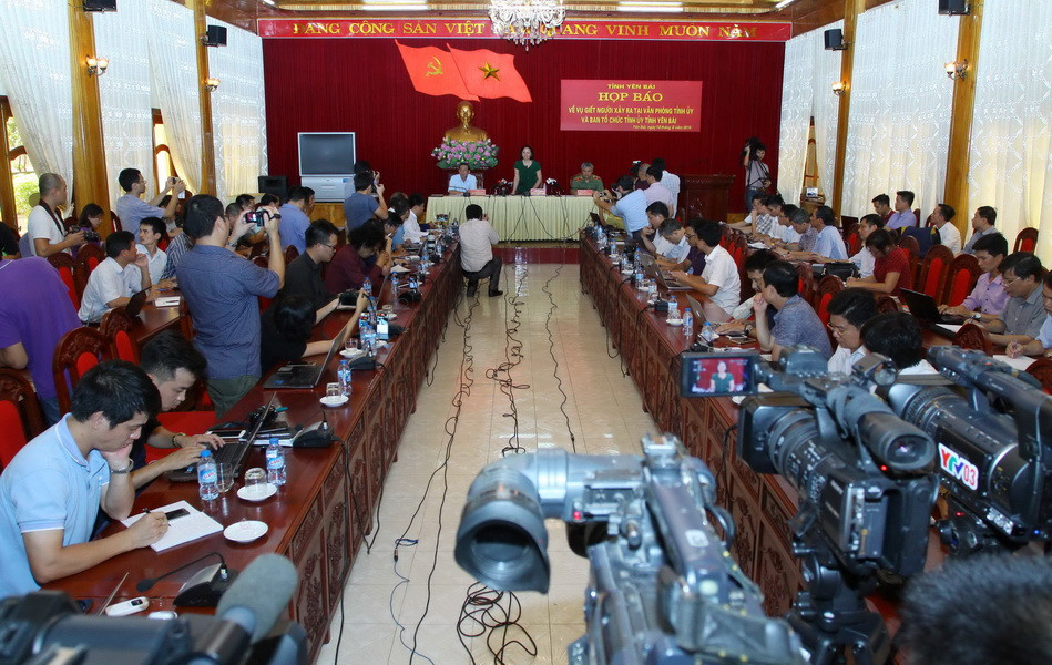 Quang cảnh buổi họp báo. (Ảnh: Thế Duyệt/TTXVN)