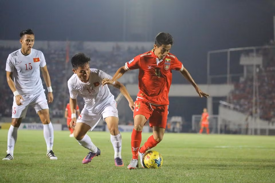 Sau bàn thua, Myanmar đã thi đấu nỗ lực hơn rất nhiều...(Nguồn: MFF)
