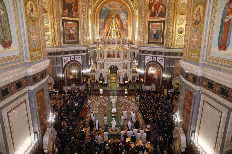 Người đứng đầu đứng đầu Giáo hội Chính thống Nga đã chủ trì buổi tang lễ của cố Đại sứ Andrei Karlov.​ (Nguồn: Getty Images)