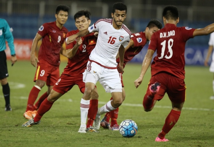 Quãng thời gian còn lại, U19 Việt Nam đã thi đấu kiên cường trước sức ép của U19 UAE, và đã xuất sắc cầm hòa đối phương để có những toan tính cho trận đấu cuối. (Nguồn: AFC)