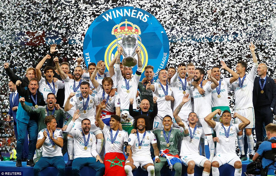 Real Madrid lần thứ 3 liên tiếp lên ngôi ở đấu trường danh giá nhất châu Âu.