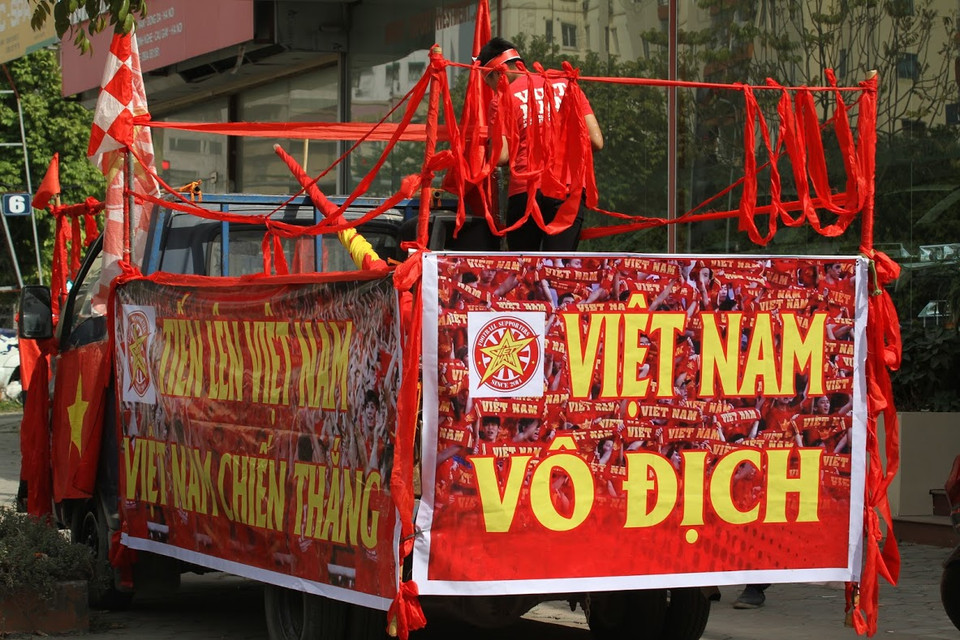 Việt Nam vô địch - điều mà hàng triệu người hâm mộ Việt nam đang chờ đợi sau 10 năm. (Ảnh: Minh Sơn/Vietnam+)