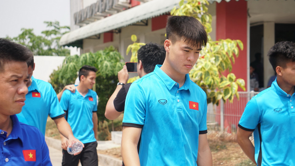 Duy Mạnh nhiều khả năng sẽ ra sân ngay từ đầu... (Ảnh: Trần Chiến/Vietnam+)