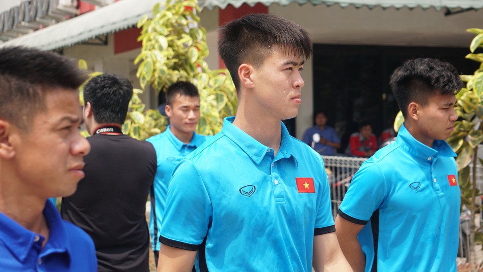 ...và là chốt chặn quan trọng của Olympic Việt Nam. (Ảnh: Trần Chiến/Vietnam+)