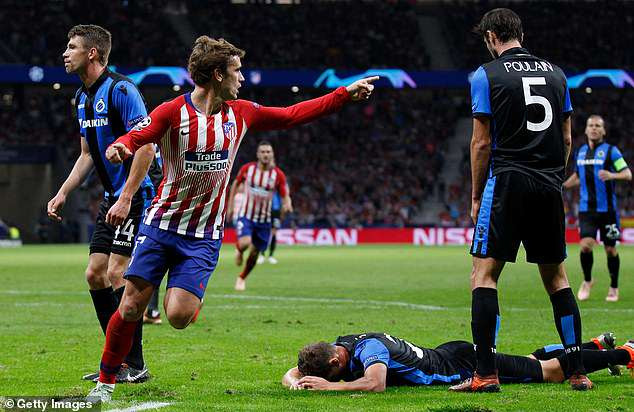 Chiến thắng này giúp Atletico có 6 điểm sau 2 lượt trận ở bảng A.