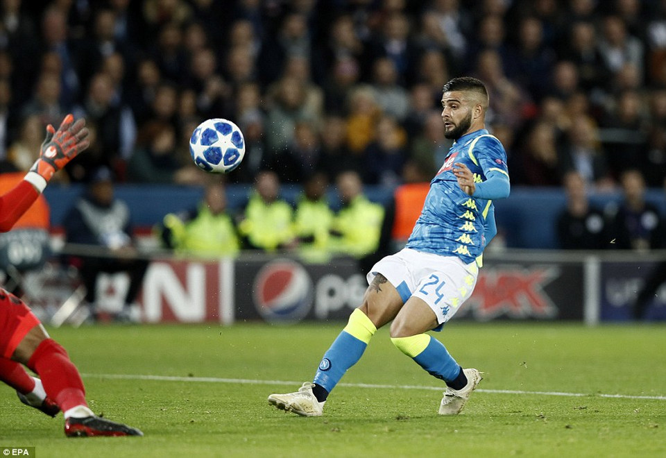 Trước đó, Lorenzo Insigne là người mở tỷ số cho Napoli.