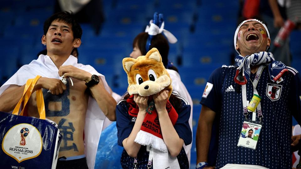 Người hâm mộ của Nhật Bản có lý do để mà tiếc nuối...cho dù đội bóng của họ bị đánh giá thấp hơn. (Nguồn: Getty Images)