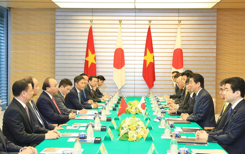 Quang cảnh buổi hội đàm. (Ảnh: Thống Nhất/TTXVN)