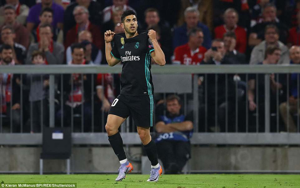 Đây mới chỉ là bàn thắng thứ 4 trong sự nghiệp của Asensio trên đấu trường Champions League, trong đó có đến 3 pha lập công tiền vệ trẻ này ghi sau khi vào sân từ băng ghế dự bị.