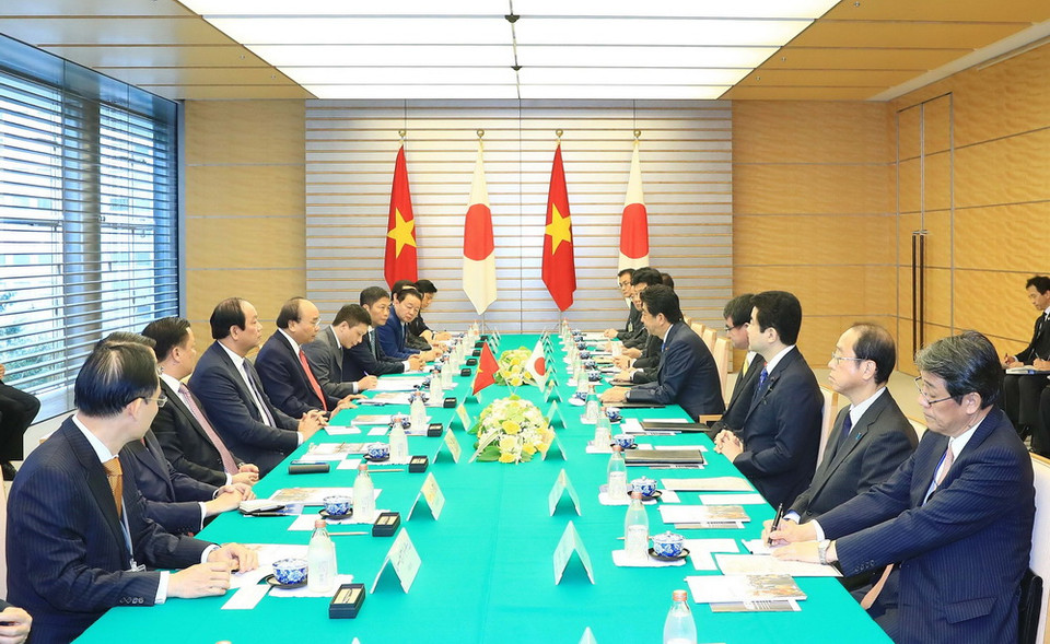 Quang cảnh buổi hội đàm. (Ảnh: Thống Nhất/TTXVN)