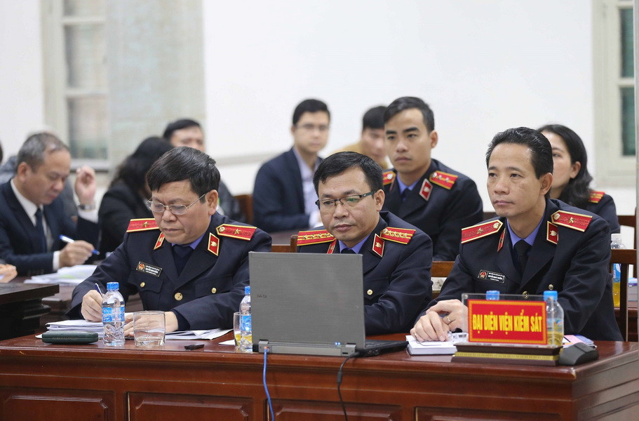 Đại diện Viện Kiểm sát tại phiên tòa. (Ảnh: Doãn Tấn/TTXVN)