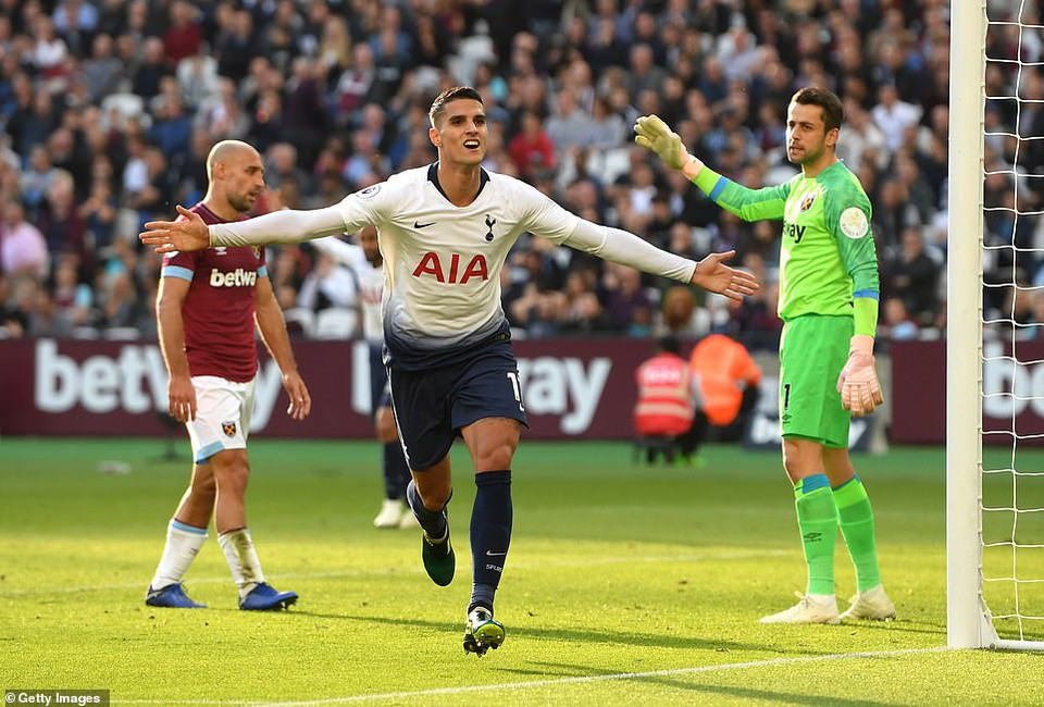 Tottenham cũng có 3 điểm nhờ công của Erik Lamela trong chuyến làm khách trên sân của West Ham.
