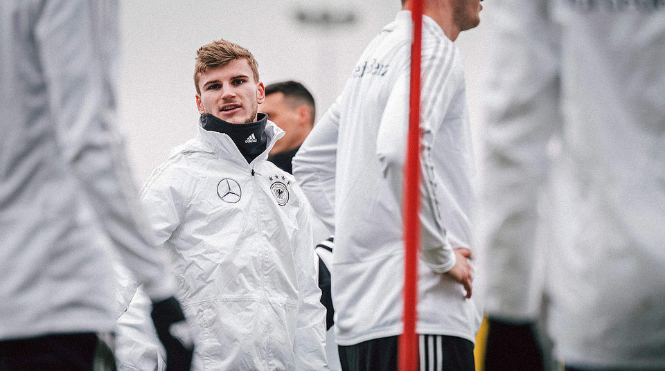 Timo Werner cũng không kém cạnh khi lập công giúp RB Leipzig đánh bại Bayern. (Nguồn: Dfb.de)