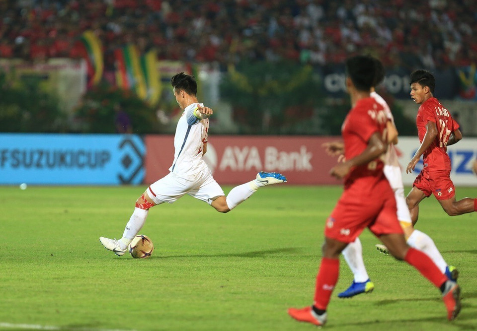 Quế Ngọc Hải dứt điểm. (Ảnh: Trọng Đạt/TTXVN)