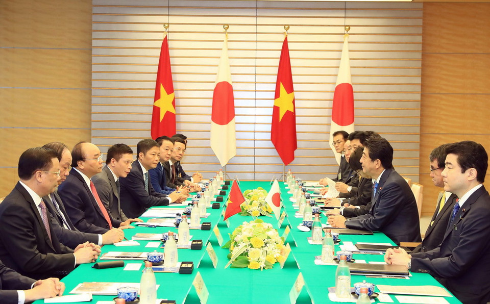 Quang cảnh buổi hội đàm. (Ảnh: Thống Nhất/TTXVN)