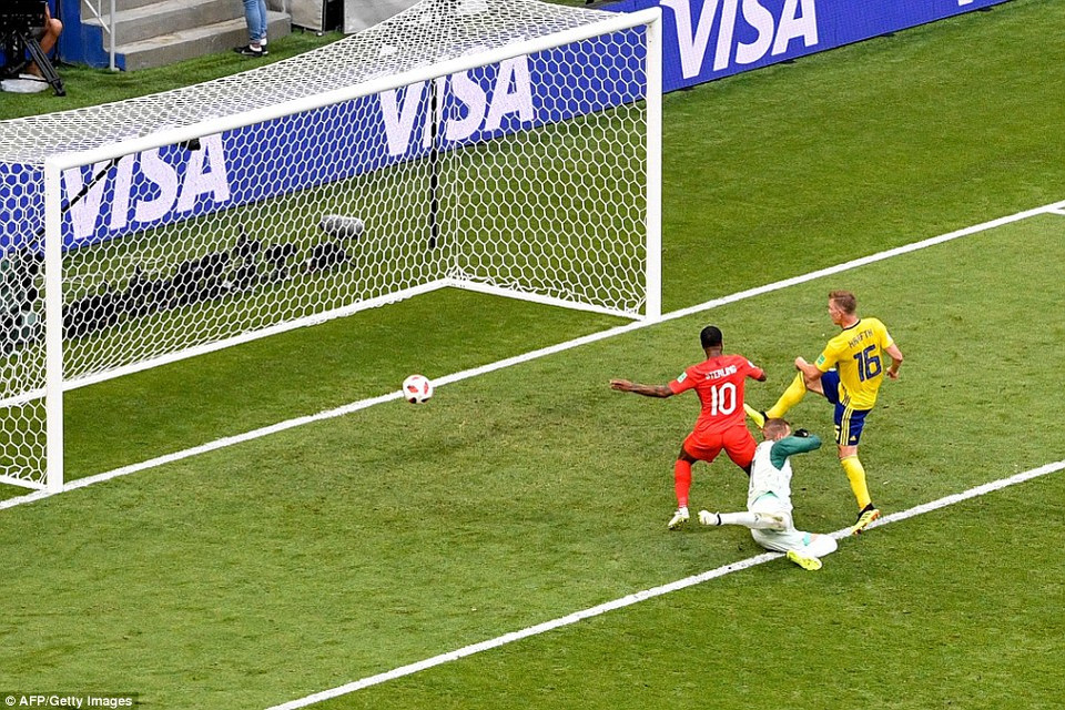 ...tuyển Anh đã có bàn nhân đôi cách biệt ở cuối hiệp 1.