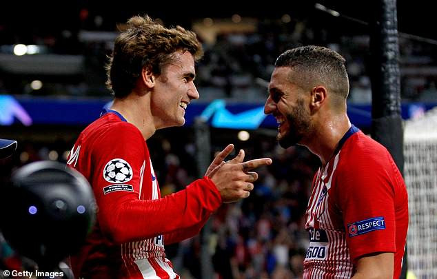 Antoine Griezmann và Koke đã thay nhau lập công để mang chiến thắng về cho Atletico 3-1 trước Club Brugge.