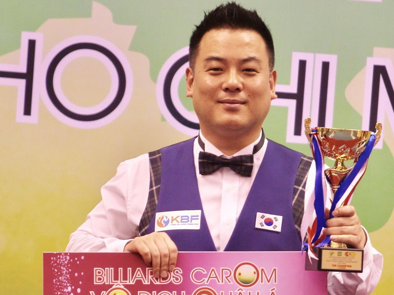 Tay cơ Cho Jea Ho (Hàn Quốc) vô địch nội dung 3 băng. (Ảnh: Quang Nhựt/TTXVN)