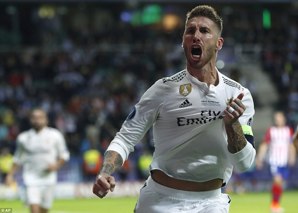 ...sau tình huống sút 11m thành công của Sergio Ramos.