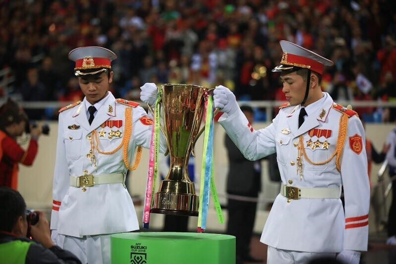 ...nhưng không thể ngăn cản Việt Nam giành chức vô địch. (Ảnh: Đình Trọng/TTXVN)