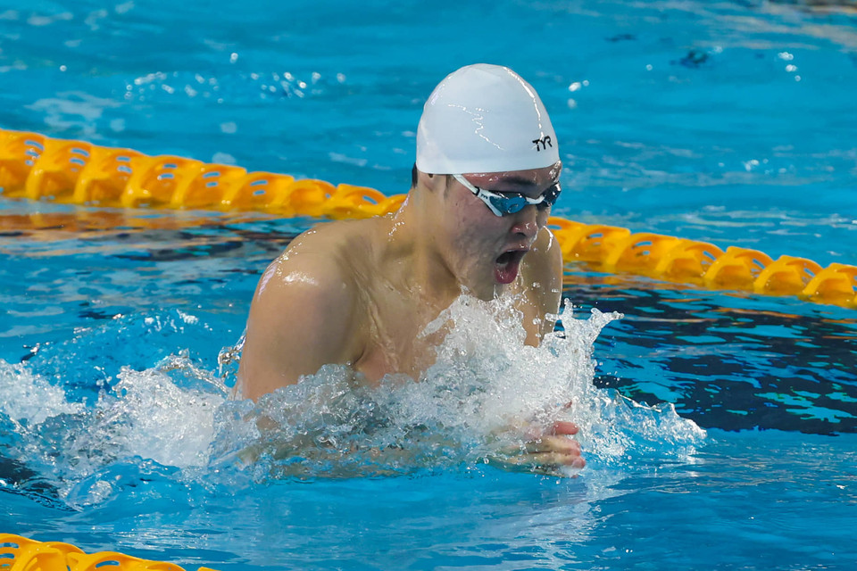 Phạm Thanh Bảo đã tạo nên ấn tượng ở đường đua xanh tại SEA Games 31. (Ảnh: Ngô Trần Bảo An/Vietnam+)