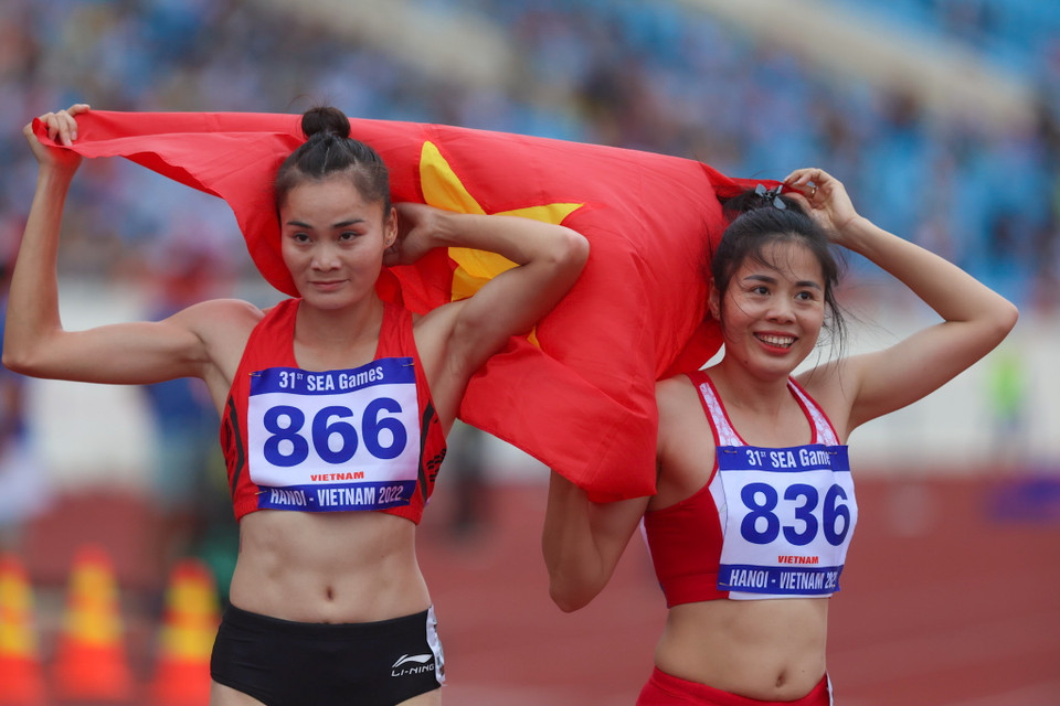 Đây đã là tấm HCV thứ 9 của Nguyễn Thị Huyền tại SEA Games. (Ảnh: Hải An/Vietnam+)