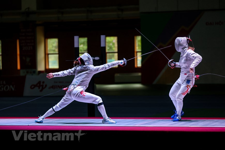 Bùi Thị Thu Hà mang về thêm 1 HCV môn Đấu kiếm. (Ảnh: Lê Minh Sơn/Vietnam+)