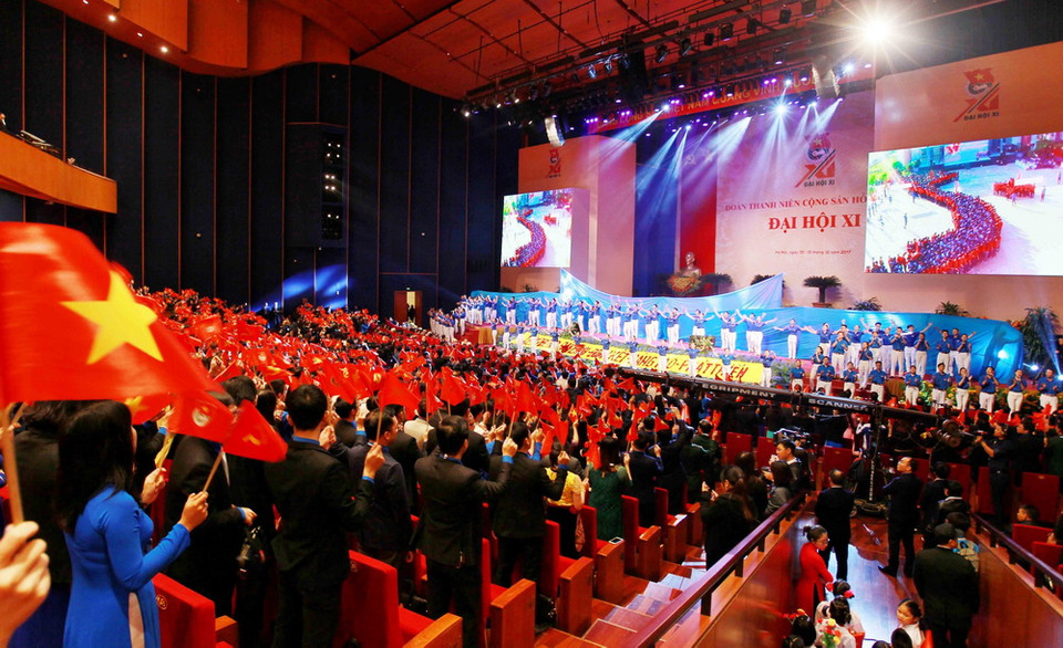 Chương trình văn nghệ chào mừng Đại hội. (Ảnh: TTXVN)